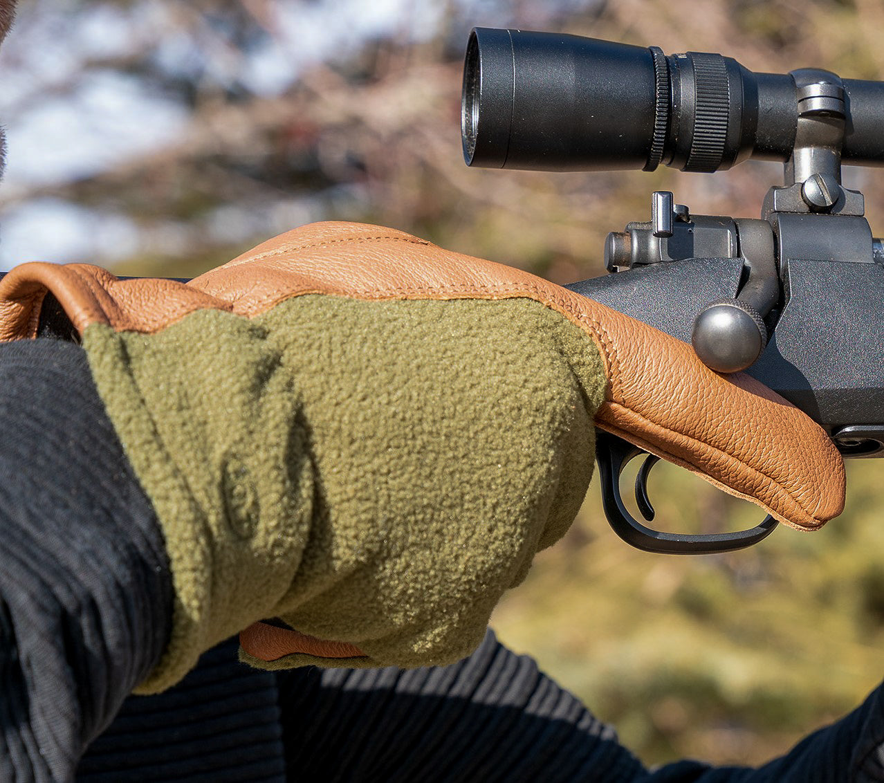 Boyt Fleece-Back Lined Deer Skin Gloves