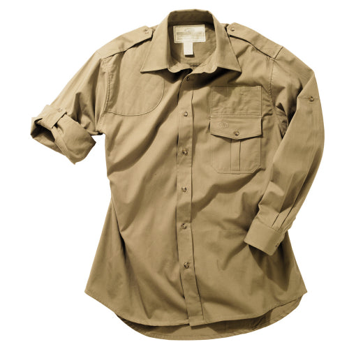 Long Sleeve Safari Shirt 2XL / Khaki / Left Handed
