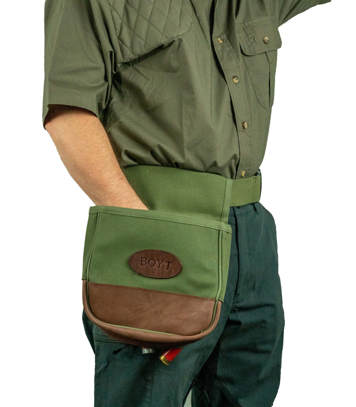 Signature Series Canvas & Leather Shell Pouch