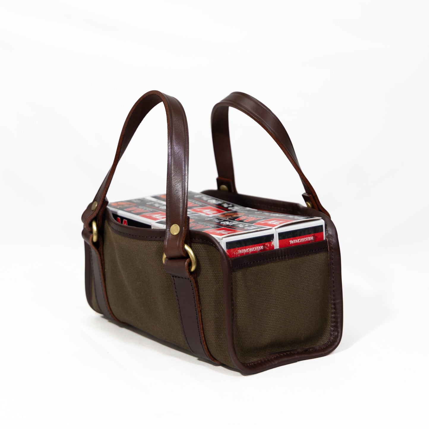1901 Canvas & Leather Four Box Carrier