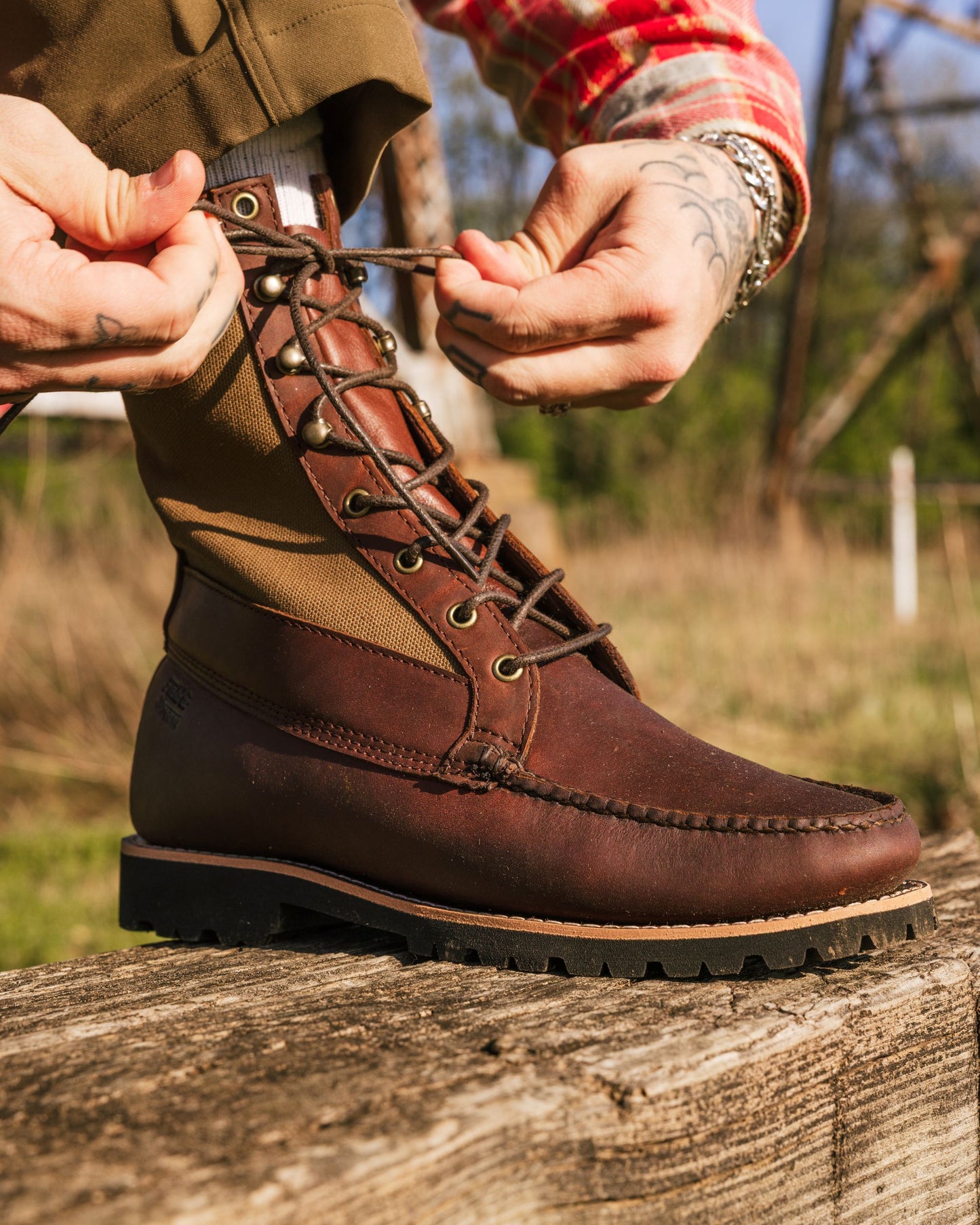 brown leather boots