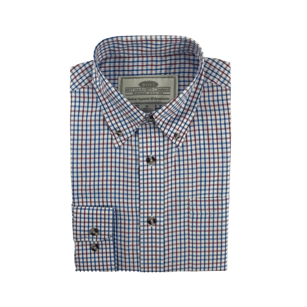 Boyt Red-White-Blue Check Twill Shirt