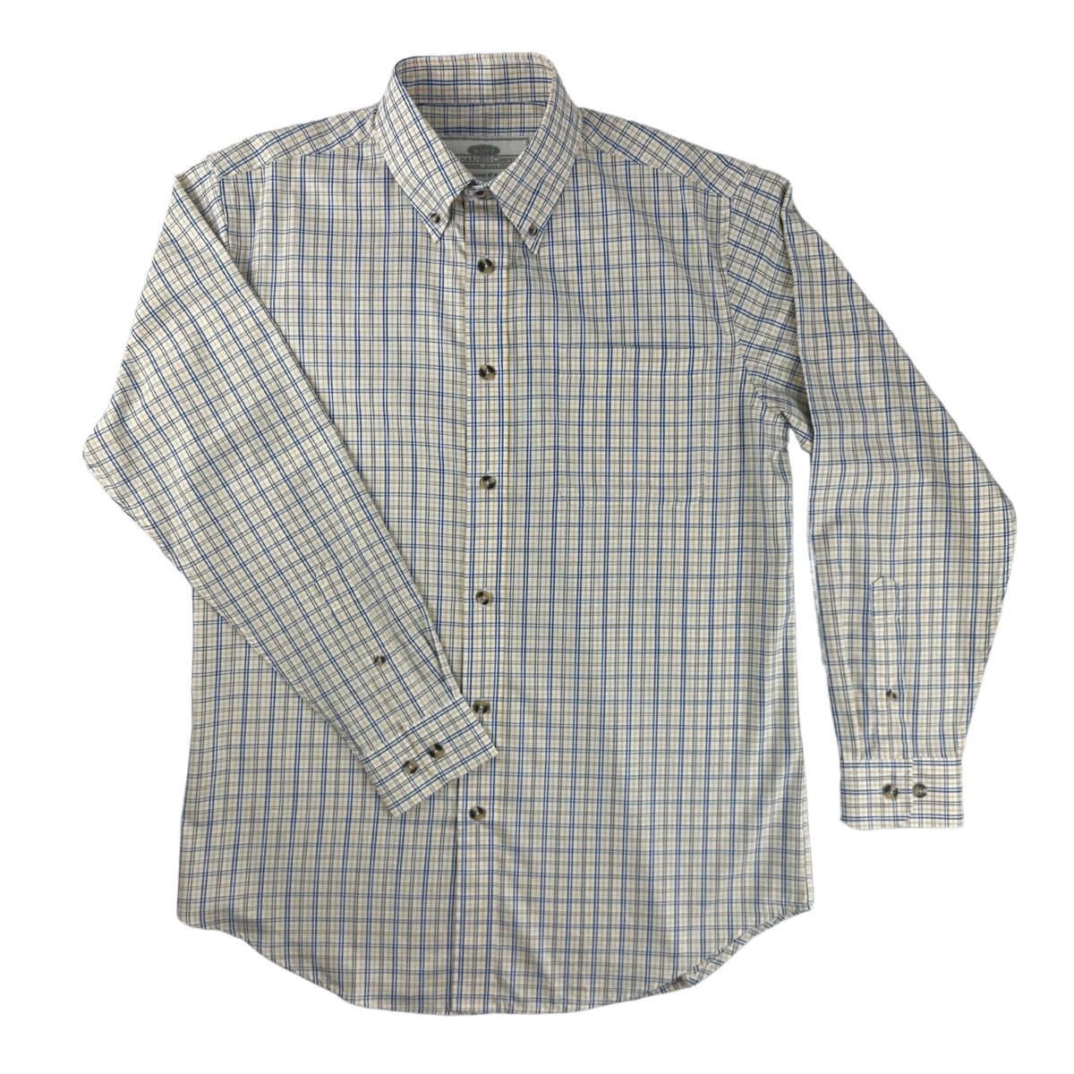Boyt White-Blue-Yellow Check Twill Shirt