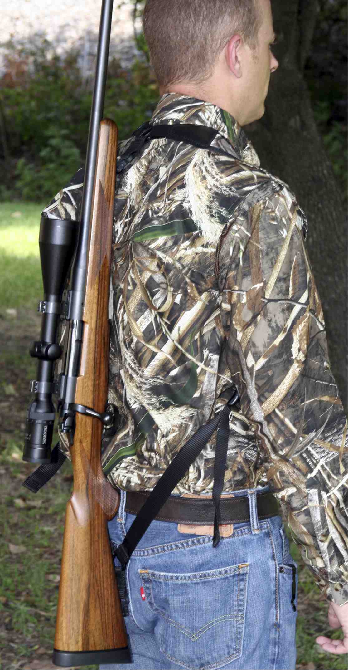 Backpack style gun sling top